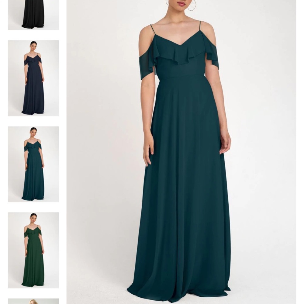 Jenny Yoo Mila Dress in Caspian Sea Size 16